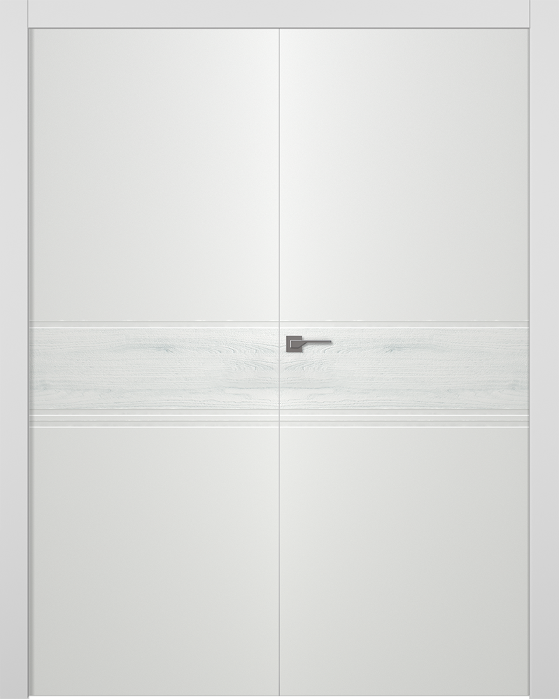 Дверное Полотно Пвдгщ "Твинвуд 2" Эмаль Белый 2,0-0,9 Smart Core Распашная двойная