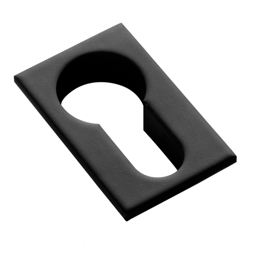 LUX-KH-SM NERO, накладка на евроцилиндр, квадратная невидимая, цвет - черный фото