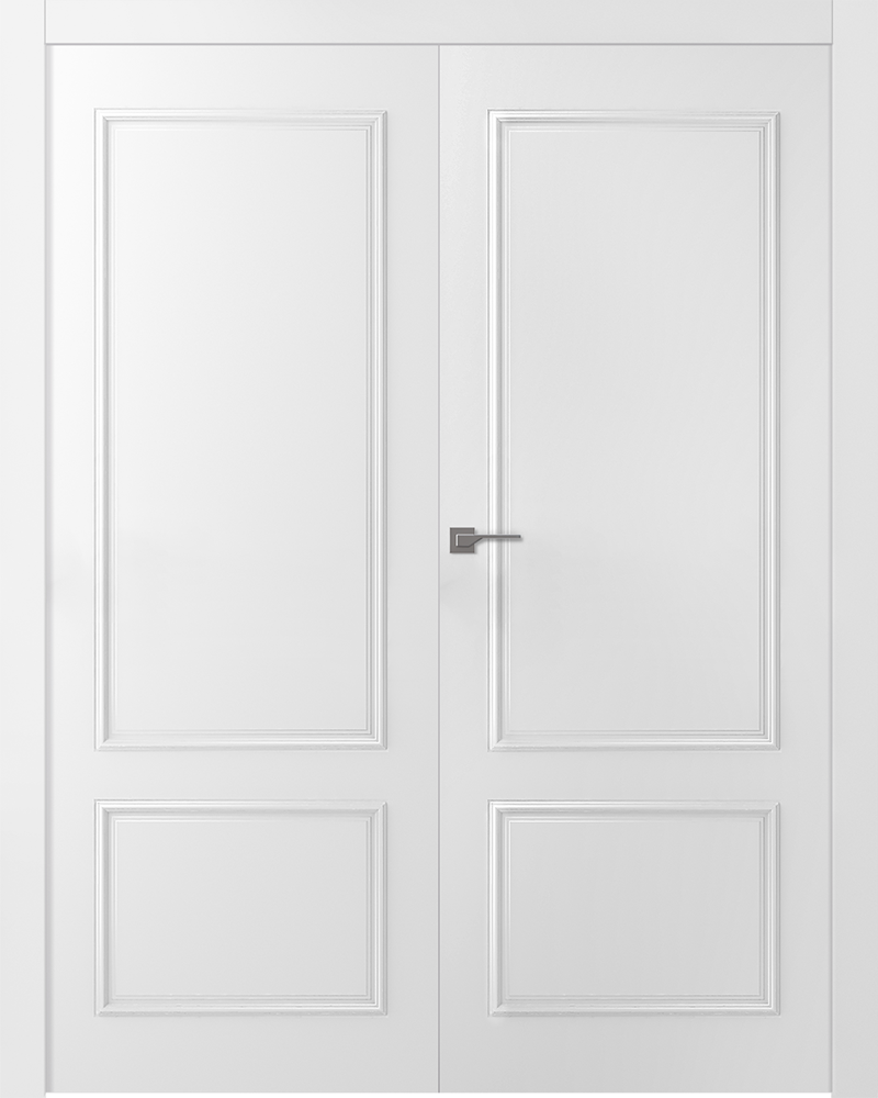 Дверное Полотно Пвдгщ "Ламира 2" Эмаль Белый 2,0-0,8 Smart Core Распашная двойная