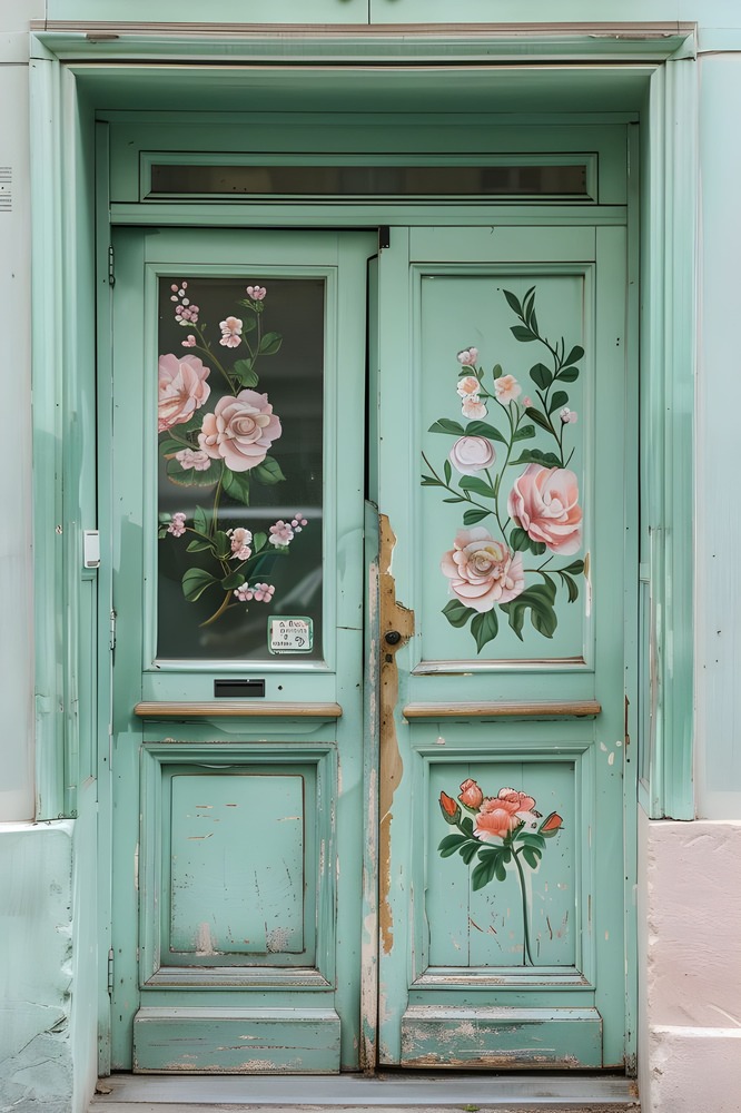 декупаж двери