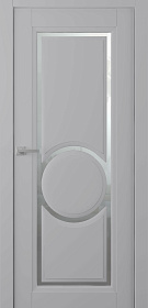 Дверное Полотно Пвдчф "Аурум 3R" Эмаль Светло - Серый 2,0-0,6 Со Стеклом Мателюкс Белый Каленый