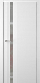 Дверное Полотно Пвдчщ "Слайд" Эмаль Белый 2,0-0,7 Smart Core С Зеркалом Графит