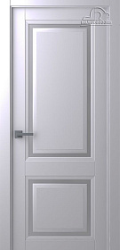 Дверное Полотно Пвдчф "Аурум 2" Эмаль Светло - Серый 2,0-0,6 Со Стеклом Мателюкс Белый Каленый