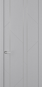 Дверное Полотно Пвдгщ "Флекс 1" Эмаль Светло - Серый 2,0-0,6 Smart Core С Молдингом Хром