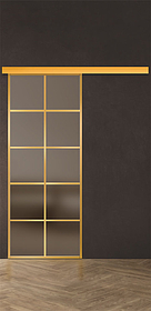 Дв.полотно Пвдгщ "Спейс Ап 9" Gold 2,0-0,9 Мателюкс Бронза Каленый Комп 2 С Фурн №34 Gold Распашная