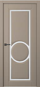 Дв.полотно Пвдчф "Аурум 3R" Эмаль Мокко 2,0-0,6 Мателюкс Белый Каленый Распашная