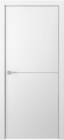 Дв.полотно Пвдгщ "Avesta 1H" Эмаль Белый 2,0-0,8 Smartcore С Молдингом Хром Распашная