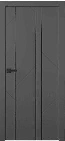 Дв.полотно Пвдгщ "Флекс 1" Эмаль Графит 2,0-0,9 Smartcore С Молдингом Чёрный Распашная