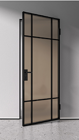 Дв.полотно Пвдгщ "Спейс Апр 7" Black 2,0-0,9 Мателюкс Бронза Каленый Распашная