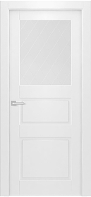 Дв.полотно Пвдощ "Инари" Эмаль Заказной 2,0-0,8 Мателюкс Белый Витраж Рис39 Распашная