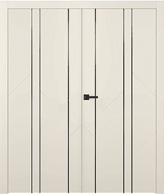 Дв.полотно Пвдгщ "Флекс 1" Эмаль Жемчуг 2,0-0,6 Smartcore С Молдингом Чёрный Распашная двойная