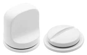 LUX-WC-RM BIA, завертка сантехническая, круглая невидимая, цвет - белый фото