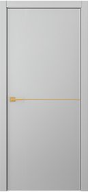 Дв.полотно Пвдгщ "Avesta 1H" Эмаль Пепельный 2,0-0,8 Smartcore С Молдингом Золото Распашная