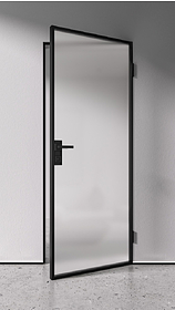 Дв.полотно Пвдоф "Спейс Апр 1" Black 2,0-0,6 Мателюкс Белый Каленый Распашная