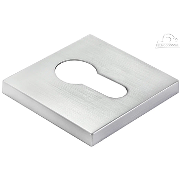 MH-KH-S55 SC/CP, накладка на ключевой цилиндр, цвет - матовый хром/хром фото MH-KH-S55 SC/CP, накладка на ключевой цилиндр, цвет - матовый хром/хром фото