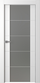 Дв.полотно Пвдоф "Arvika 202" Эмаль Заказной 2,0-0,6 Мателюкс Белый Кристалайз Рис42 Распашная