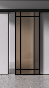 Дв.полотно Пвдгщ "Спейс Ап 8" Black 2,0-0,9 Мателюкс Бронза Каленый Комп 2 С Фурн №35 Black Распашная