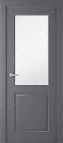 Дв.полотно Пвдощ "Alta" Эмаль Графит 2,0-0,9 Smartcore Мателюкс Белый Витраж Рис39 Распашная
