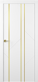 Флекс 1 Молдинг Золото Эмаль белый фото