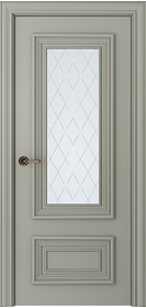 Дв.полотно Пвдощ "Палаццо 2" Эмаль Шёлк Нест (L=До 2,4) Smartcore Мателюкс Белый Витраж Рис39 Распашная