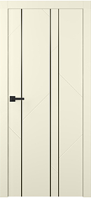 Дв.полотно Пвдгщ "Флекс 1" Эмаль Шампань 2,0-0,6 Smartcore С Молдингом Чёрный Распашная