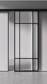 Дв.полотно Пвдгщ "Спейс Ап 7" Black 2,0-0,8 Мателюкс Белый Каленый Распашная