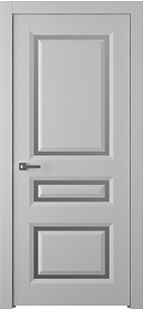 Дв.полотно Пвдчщ "Платинум 3/1" Эмаль Пепельный 2,0-0,6 Мателюкс Белый Каленый Распашная