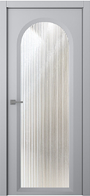 Дв.полотно Пвдощ "Аргентум 1E" Эмаль Пепельный 2,0-0,6 Прозрачное Волна Каленое Распашная