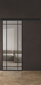 Дв.полотно Пвдгщ "Спейс Ап 8" Black 2,0-0,7 Прозрачное Каленое Комп 2 С Фурн №35 Black Распашная