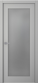 Дв.полотно Пвдощ "Стелла 1" Эмаль Пепельный 2,0-0,6 Мателюкс Белый Каленый Распашная