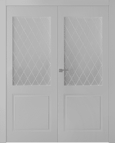 Кремона 2 Эмаль светло-серый Двойная фото