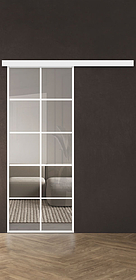 Дв.полотно Пвдгщ "Спейс Ап 9" White 2,0-0,8 Прозрачное Каленое Распашная