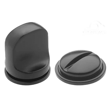 LUX-WC-RM NERO, завертка сантехническая, круглая невидимая, цвет - черный фото