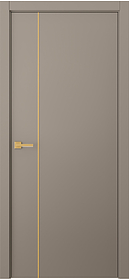 Дв.полотно Пвдгщ "Avesta 1V" Эмаль Мокко 2,0-0,6 Smartcore С Молдингом Золото Распашная