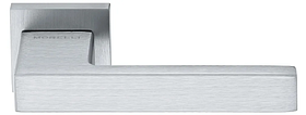MH-56-S6 SSC, ручка дверная "Lot" на квадратной розетке 6 мм, цвет - суперматовый хром фото