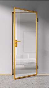 Дв.полотно Пвдоф "Спейс Апр 1" Gold 2,0-0,6 Прозрачное Каленое Распашная