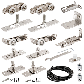 Базовый комплект для телескопического открывания дверей Comfort - PRO SET 5 /telescope/ 80 (CFA172C) фото