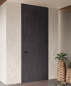 Фрамуга Накладная Глухая 10 Мм Компланар "Лайнвуд 3" Чёрный Абрикос L=1,0 М (Для Полотна Шириной 0,7) Рис1