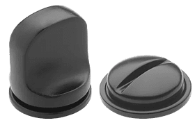 LUX-WC-RM NERO, завертка сантехническая, круглая невидимая, цвет - черный фото