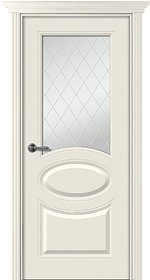 Дв.полотно Пвдощ "Элина" Эмаль Жемчуг 2,0-0,9 Мателюкс Белый Витраж Рис39 Распашная