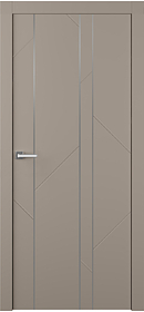 Дв.полотно Пвдгщ "Флекс 1" Эмаль Мокко 2,0-0,6 Smartcore С Молдингом Хром Распашная