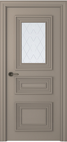 Дв.полотно Пвдощ "Палаццо 3/1" Эмаль Мокко Нест (L=До 2,4) Smartcore Мателюкс Белый Витраж Рис39 Распашная