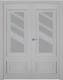 Палаццо 2 Эмаль светло-серый Двойная фото