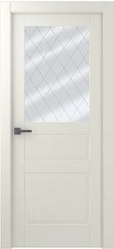 Дв.полотно Пвдощ "Инари" Эмаль Жемчуг 2,0-0,6 Мателюкс Белый Витраж Рис39 Распашная