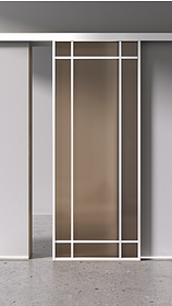 Дв.полотно Пвдгщ "Спейс Ап 8" White 2,0-0,8 Мателюкс Бронза Каленый Комп 2 С Фурн №35 White Распашная