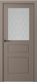 Дв.полотно Пвдощ "Инари" Эмаль Мокко 2,0-0,9 Мателюкс Белый Витраж Рис39 Распашная