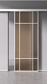 Дв.полотно Пвдгщ "Спейс Ап 7" White 2,0-0,8 Мателюкс Бронза Каленый Комп 2 С Фурн №35 White Распашная