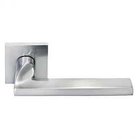 MH-50-S6 SC NEW, ручка дверная "Kaffe", на квадратной розетке 6 мм, цвет - мат.хром фото