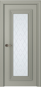 Дв.полотно Пвдощ "Палаццо 1" Эмаль Шёлк 2,0-0,7 Smartcore Мателюкс Белый Витраж Рис39 Распашная