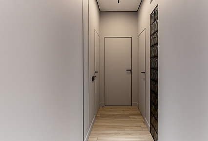 Частная квартира в Москве, двери скрытого монтажа